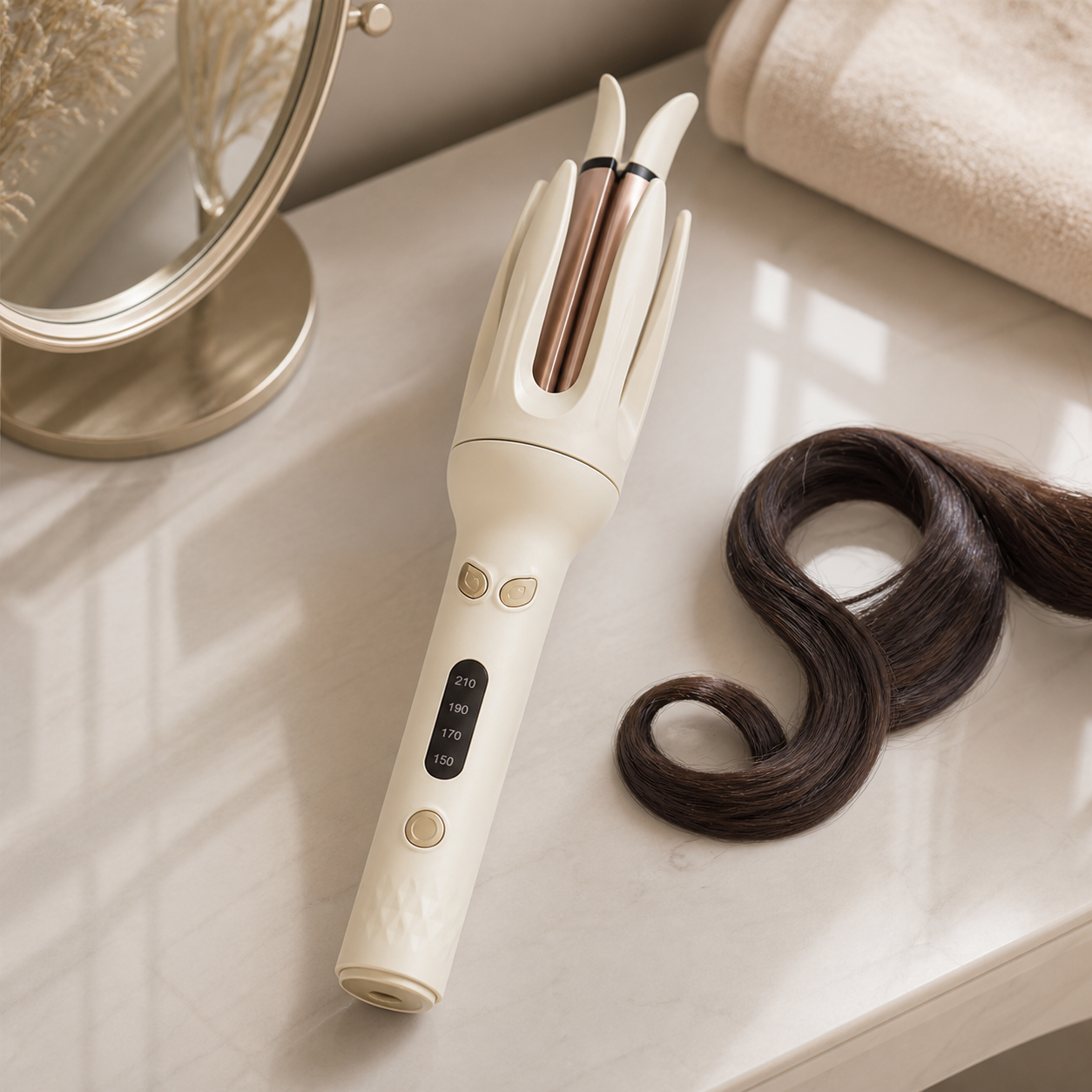 Nollesy Auto-Rotating Ceramic Hair Curler – 28mm
