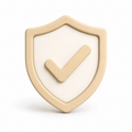 Extra Packing Protection shield with check mark